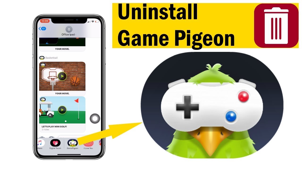How to delete game pigeon on iphone